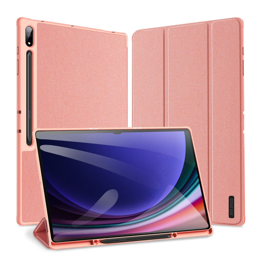 For Samsung Galaxy Tab S10 Ultra DUX DUCIS Domo Series Magnetic Flip Leather Tablet Case(Pink) - Other Galaxy Tab PC by DUX DUCIS | Online Shopping UK | buy2fix