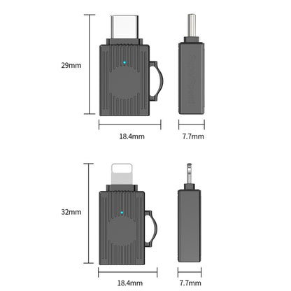 USB to USB-C / Type-C Multifunction Travel Case Shape Apapter(Silver) - Converter & Adapter by buy2fix | Online Shopping UK | buy2fix