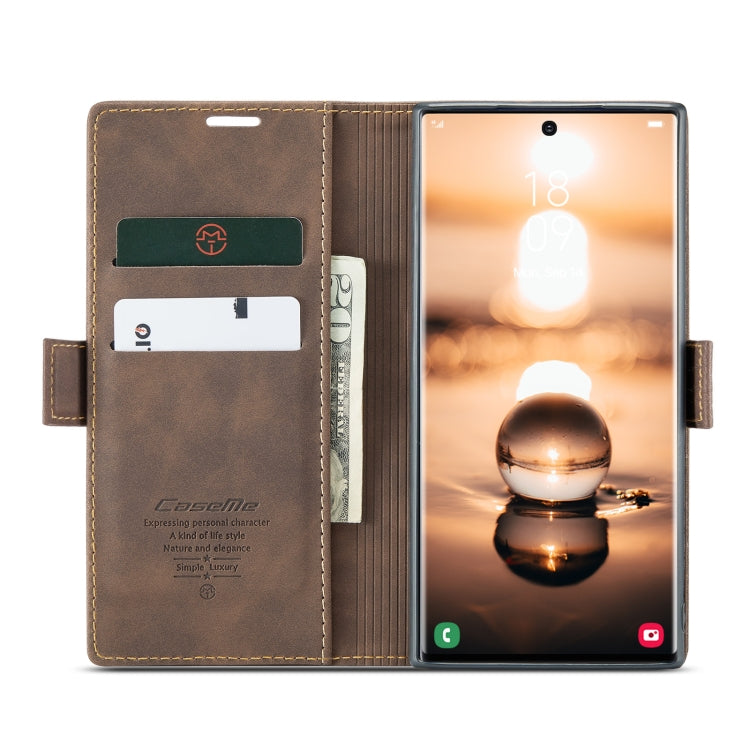 ForSamsung Galaxy S24 Ultra 5G CaseMe 013 Multifunctional Horizontal Flip Leather Phone Case(Coffee) - Galaxy S24 Ultra 5G Cases by CaseMe | Online Shopping UK | buy2fix
