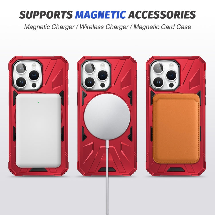 For iPhone 11 MagSafe Magnetic Shockproof Phone Case with Ring Holder(Red) - iPhone 11 Cases by buy2fix | Online Shopping UK | buy2fix