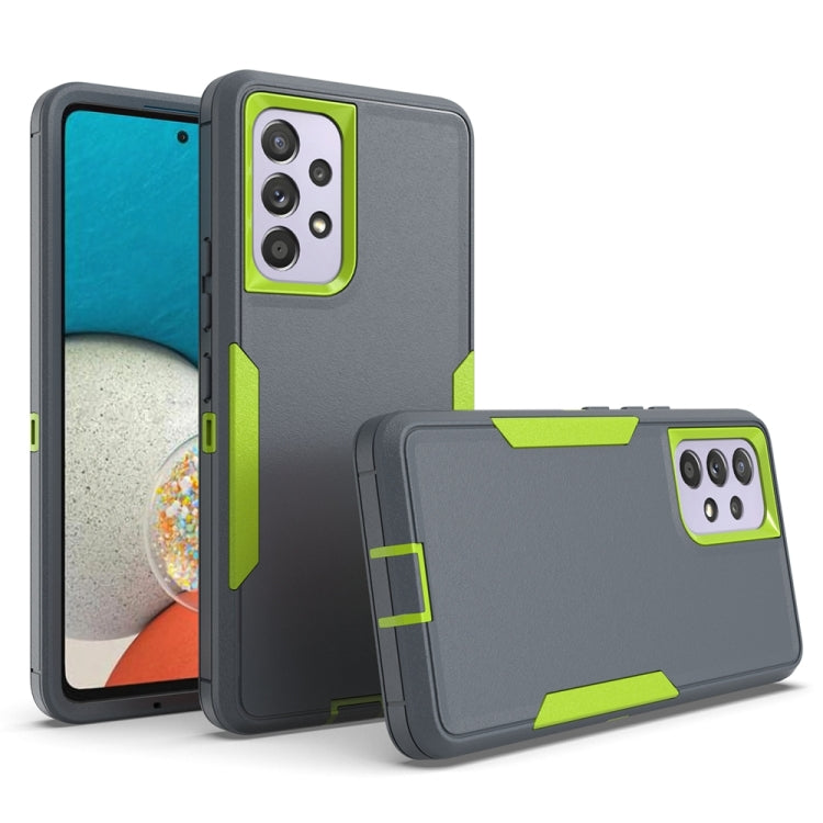 For Samsung Galaxy A53 5G 2 in 1 Magnetic PC + TPU Phone Case(Gray+Fluorescent Green) - Galaxy Phone Cases by buy2fix | Online Shopping UK | buy2fix