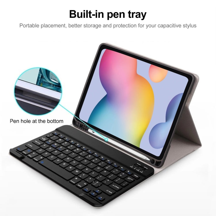 For Samsung Galaxy Tab A9+ Square Cap Bluetooth Keyboard Leather Case with Pen Slot(Green) - Samsung Keyboard by buy2fix | Online Shopping UK | buy2fix