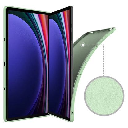 For Samsung Galaxy Tab S9+ Pure Color Liquid Silicone Shockproof Tablet Case(Green) - Galaxy Tab S9+ Cases by buy2fix | Online Shopping UK | buy2fix