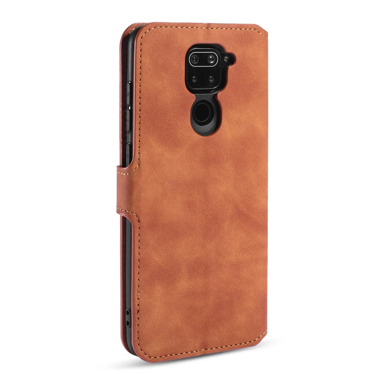 For Xiaomi Redmi 10X 4G / Redmi Note 9 DG.MING Retro Oil Side Horizontal Flip Case(Brown) - Xiaomi Cases by DG.MING | Online Shopping UK | buy2fix