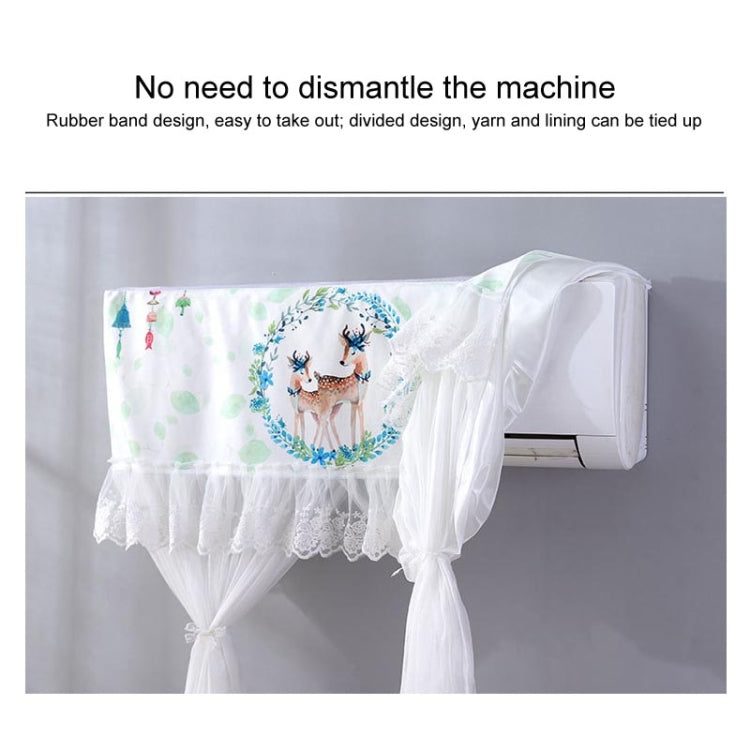 Do Not Take Dust-proof And Anti Direct Blowing Simple Wind Hanging Machine Air Conditioner Moon Cover, Size:Width 80 × Thickness 20 × Height 90cm(Round Leaf) - Dust Covers by buy2fix | Online Shopping UK | buy2fix