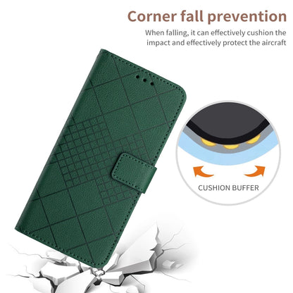 For Xiaomi Poco M5 / M4 5G Rhombic Grid Texture Leather Phone Case(Green) - Xiaomi Cases by buy2fix | Online Shopping UK | buy2fix