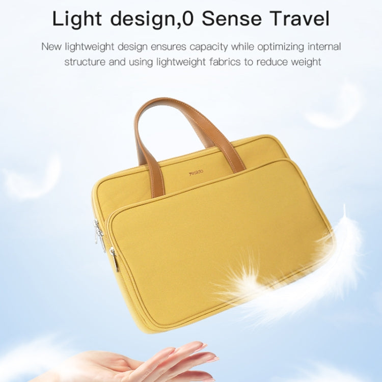 Yesido WB36 14 inch Waterproof Oxford Cloth Laptop Bag(Yellow) - 14.1 inch by Yesido | Online Shopping UK | buy2fix