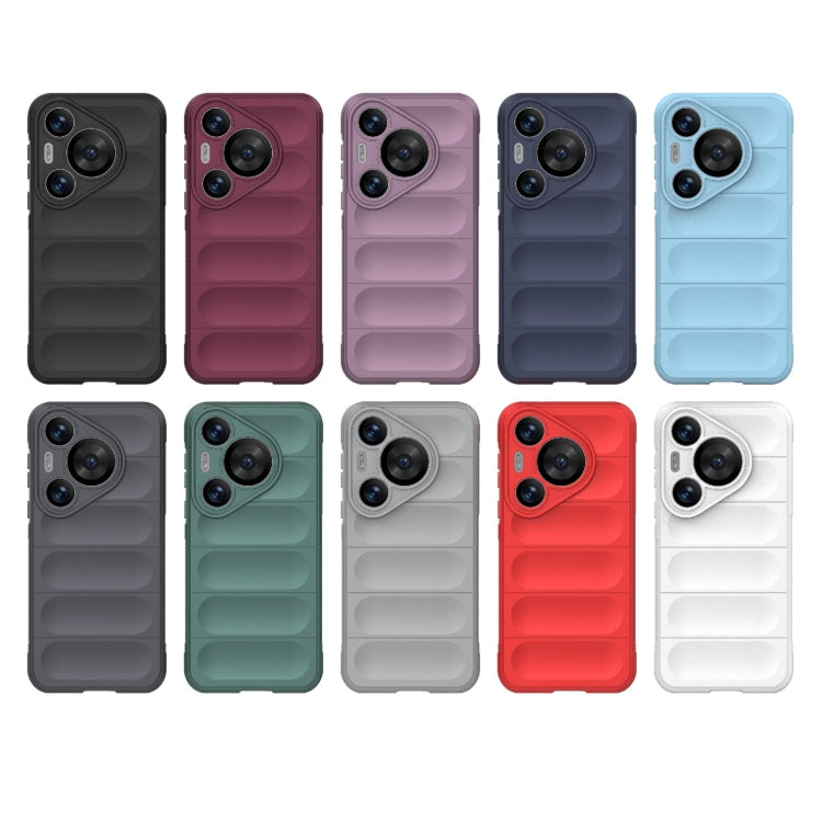 For Huawei Pura 70 Pro / 70 Pro+ Magic Shield TPU + Flannel Phone Case(Dark Blue) - Huawei Cases by buy2fix | Online Shopping UK | buy2fix