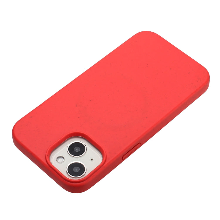 For iPhone 15 Wheat MagSafe Magnetic Straw Material + TPU Phone Case(Red) - iPhone 15 Cases by buy2fix | Online Shopping UK | buy2fix