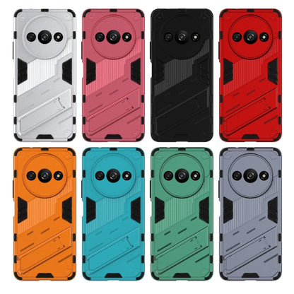 For Xiaomi Redmi A3 4G Global Punk Armor 2 in 1 PC + TPU Phone Case with Holder(White) - Xiaomi Cases by buy2fix | Online Shopping UK | buy2fix