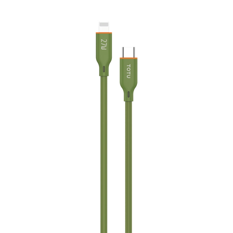 TOTU CB-6-PD 27W USB-C / Type-C to 8 Pin Silicone Data Cable, Length: 1m(Green) - 2 in 1 Cable by TOTUDESIGN | Online Shopping UK | buy2fix