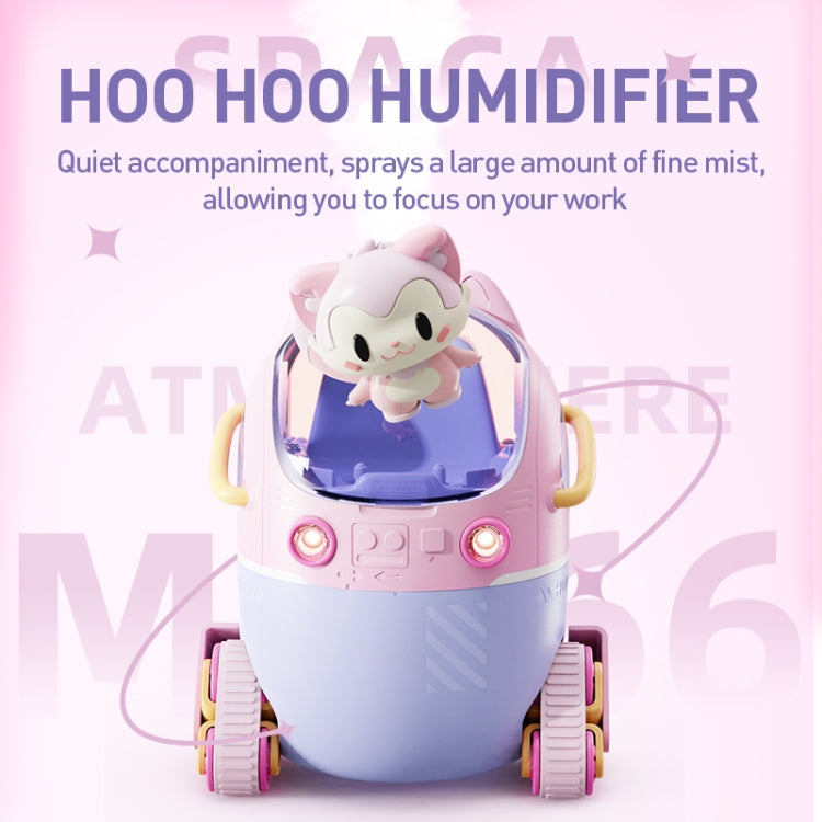 MJ066 220ML Portable Desktop Cute Cartoon Tank Car Air Humidifier with LED Lights, Model:USB(Pink) - Air Purifiers & Accessories by buy2fix | Online Shopping UK | buy2fix