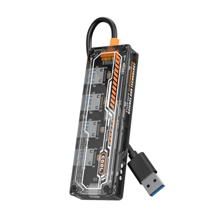 SW4U-A 5 in 1 USB to Type-C + 4 x USB3.0 HUB Docking Station(Grey) - USB 3.0 HUB by buy2fix | Online Shopping UK | buy2fix