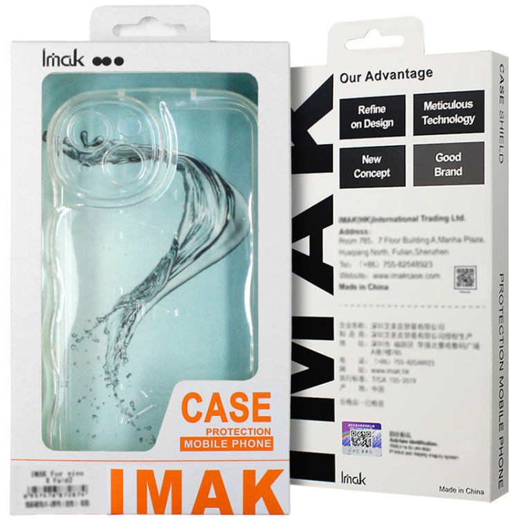 For iPhone 14 Pro IMAK Wave Bubble Soft Shockproof Phone Case(Transparent Black) - iPhone 14 Pro Cases by imak | Online Shopping UK | buy2fix