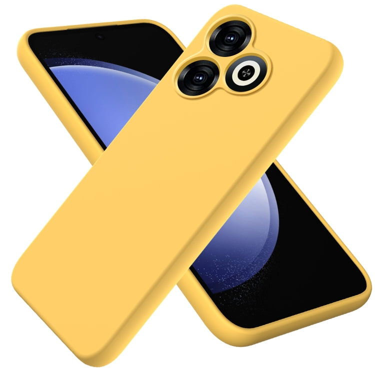 For Infinix Smart 8 Solid Color Liquid Silicone Dropproof Full Coverage Protective Case(Yellow) - Infinix Cases by buy2fix | Online Shopping UK | buy2fix