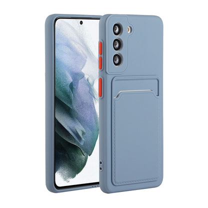 For Samsung Galaxy S24+ / S25+ Card Slot Design Shockproof TPU Phone Case(Grey) - Galaxy S24+ 5G Cases by buy2fix | Online Shopping UK | buy2fix