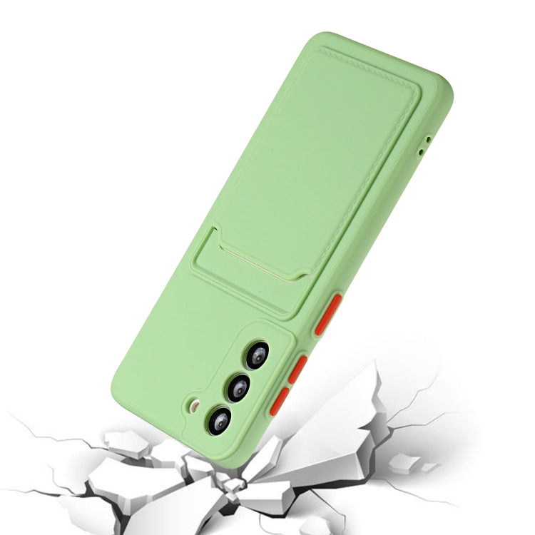 For Samsung Galaxy S24+ / S25+ Card Slot Design Shockproof TPU Phone Case(Matcha Green) - Galaxy S24+ 5G Cases by buy2fix | Online Shopping UK | buy2fix