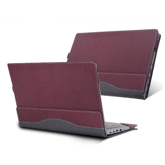 For Lenovo V15 Gen 4 Laptop Leather Anti-Fall Protective Case(Wine Red) - 15.6 - 17 inch by buy2fix | Online Shopping UK | buy2fix