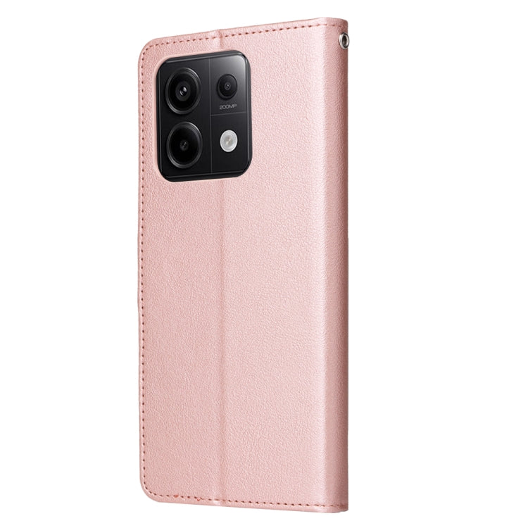 For Xiaomi Redmi Note 13 Pro 5G Multifunctional Horizontal Flip Leather Phone Case with Three Card Slot(Rose Gold) - Note 13 Pro Cases by buy2fix | Online Shopping UK | buy2fix