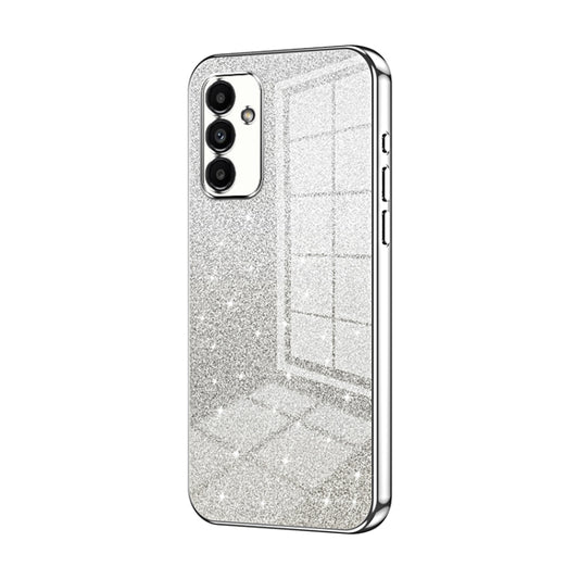 For Samsung Galaxy A13 5G / A04s Gradient Glitter Powder Electroplated Phone Case(Silver) - Galaxy Phone Cases by buy2fix | Online Shopping UK | buy2fix