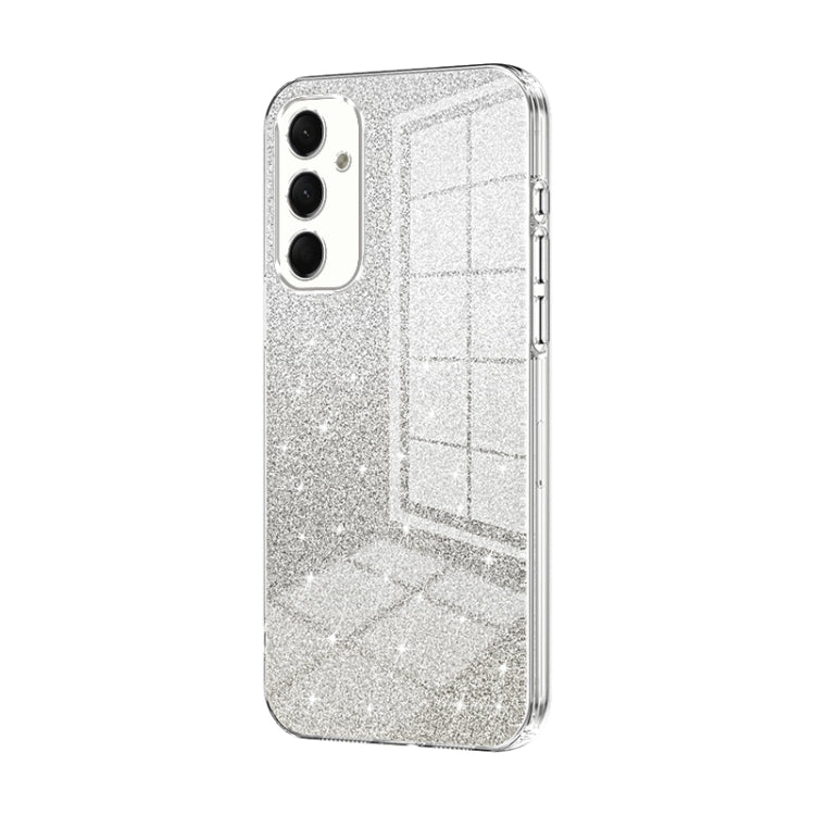 For Samsung Galaxy A24 4G Gradient Glitter Powder Electroplated Phone Case(Transparent) - Galaxy Phone Cases by buy2fix | Online Shopping UK | buy2fix