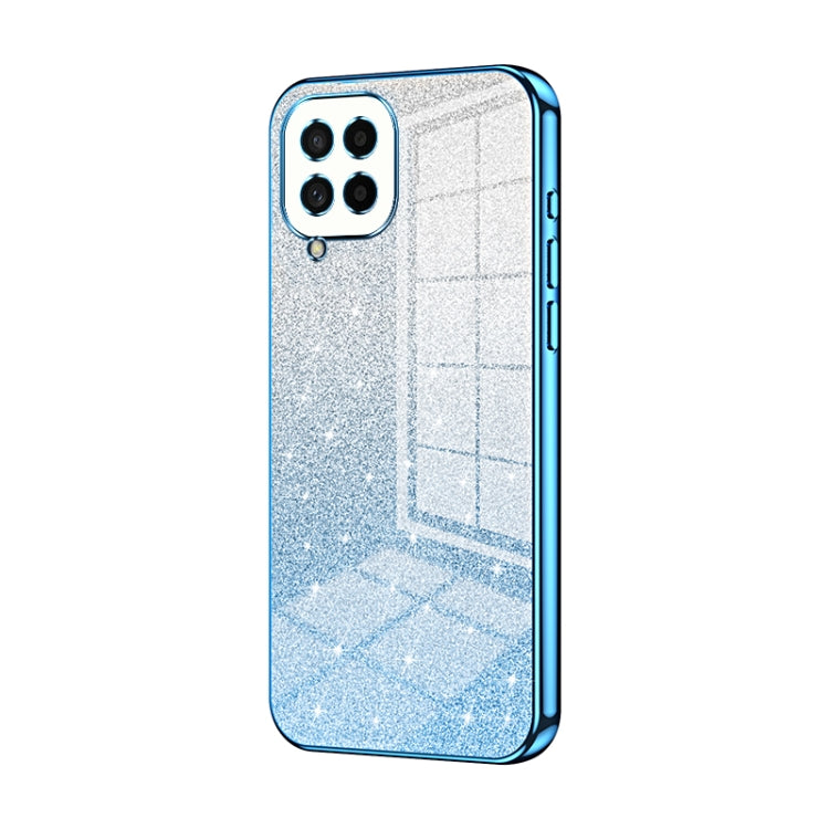 For Samsung Galaxy M53 5G Gradient Glitter Powder Electroplated Phone Case(Blue) - Galaxy Phone Cases by buy2fix | Online Shopping UK | buy2fix