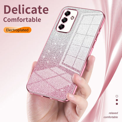 For Samsung Galaxy S23 5G Gradient Glitter Powder Electroplated Phone Case(Silver) - Galaxy S23 5G Cases by buy2fix | Online Shopping UK | buy2fix