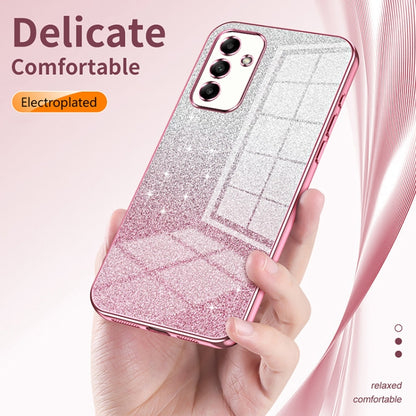 For Samsung Galaxy A54 5G Gradient Glitter Powder Electroplated Phone Case(Pink) - Galaxy Phone Cases by buy2fix | Online Shopping UK | buy2fix