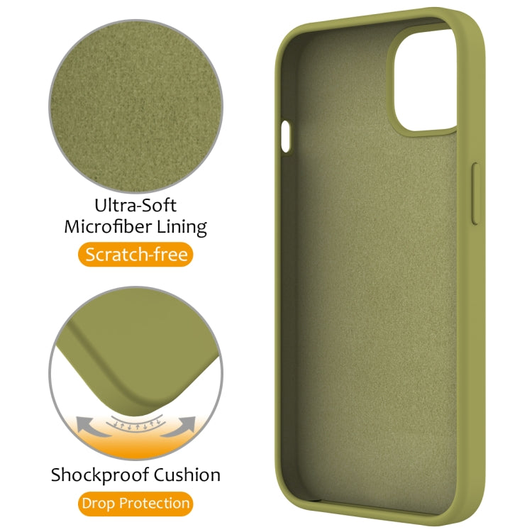 For iPhone 15 Plus MagSafe Magnetic Liquid Silicone Phone Case with Ring Holder(Willow Green) - iPhone 15 Plus Cases by buy2fix | Online Shopping UK | buy2fix