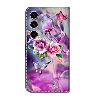 For Samsung Galaxy S24+ 5G Crystal 3D Shockproof Protective Leather Phone Case(Butterfly) - Galaxy S24+ 5G Cases by buy2fix | Online Shopping UK | buy2fix
