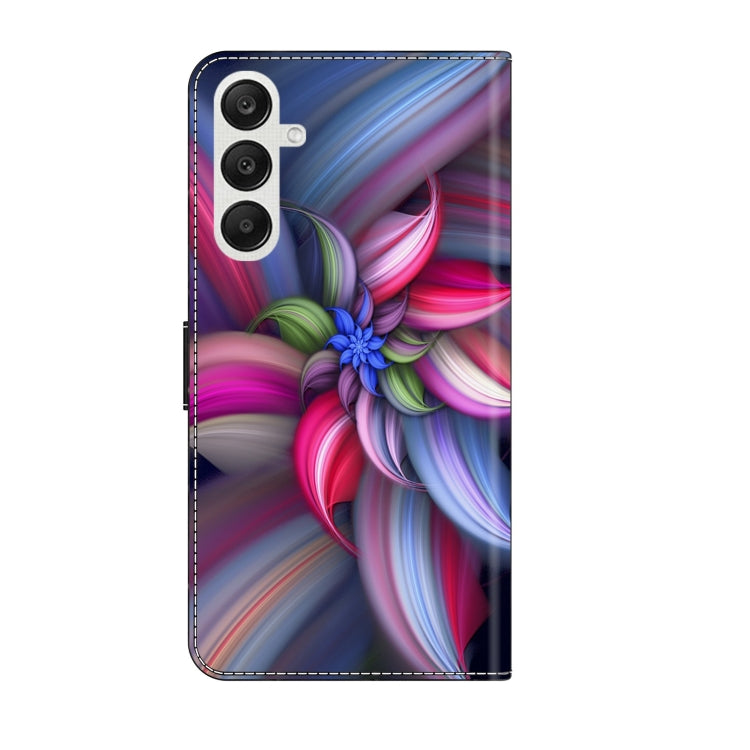 For Samsung Galaxy A25 5G Crystal 3D Shockproof Protective Leather Phone Case(Colorful Flower) - Galaxy Phone Cases by buy2fix | Online Shopping UK | buy2fix