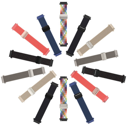 DUX DUCIS Mixture Pro Series Magnetic Buckle Nylon Braid Watch Band, Size:22mm(Beige) - 22mm Bands by DUX DUCIS | Online Shopping UK | buy2fix