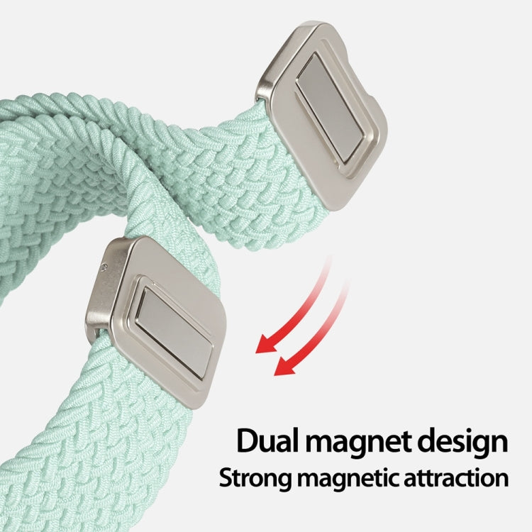 For Apple Watch Series 6 40mm DUX DUCIS Mixture Pro Series Magnetic Buckle Nylon Braid Watch Band(Light Mint) - Watch Bands by DUX DUCIS | Online Shopping UK | buy2fix