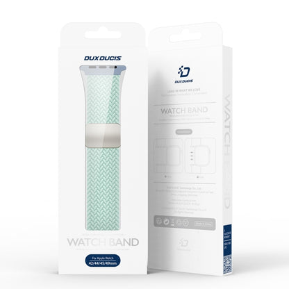 For Apple Watch Series 4 44mm DUX DUCIS Mixture Pro Series Magnetic Buckle Nylon Braid Watch Band(Light Mint) - Watch Bands by DUX DUCIS | Online Shopping UK | buy2fix