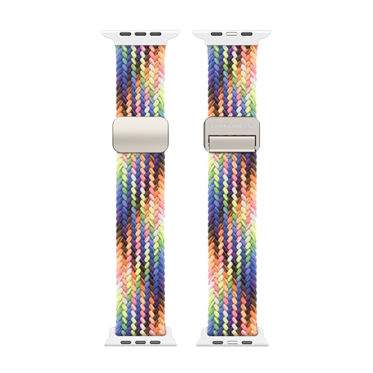 For Apple Watch Series 10 46mm DUX DUCIS Mixture Pro Series Magnetic Buckle Nylon Braid Watch Band(New Rainbow) - Watch Bands by DUX DUCIS | Online Shopping UK | buy2fix