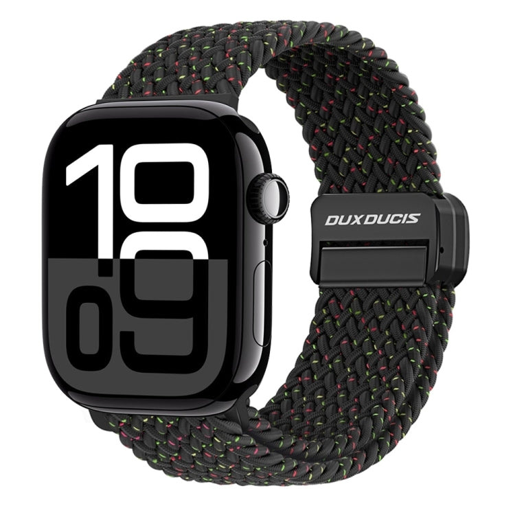 For Apple Watch Series 10 42mm DUX DUCIS Mixture Pro Series Magnetic Buckle Nylon Braid Watch Band(Black Unity) - Watch Bands by DUX DUCIS | Online Shopping UK | buy2fix