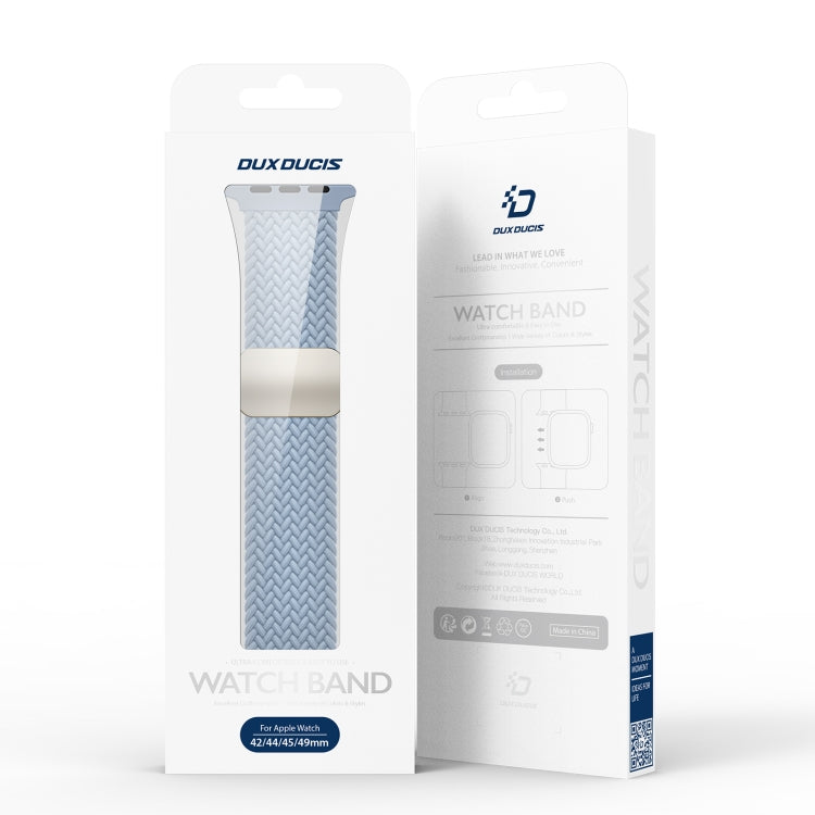 For Apple Watch Series 10 42mm DUX DUCIS Mixture Pro Series Magnetic Buckle Nylon Braid Watch Band(Light Blue) - Watch Bands by DUX DUCIS | Online Shopping UK | buy2fix