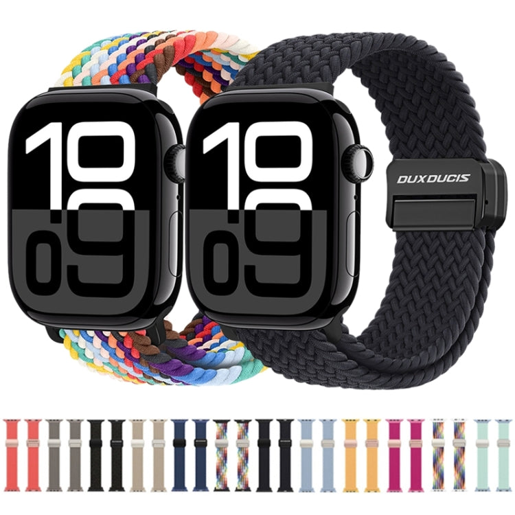 For Apple Watch Series 10 42mm DUX DUCIS Mixture Pro Series Magnetic Buckle Nylon Braid Watch Band(Storm Blue) - Watch Bands by DUX DUCIS | Online Shopping UK | buy2fix