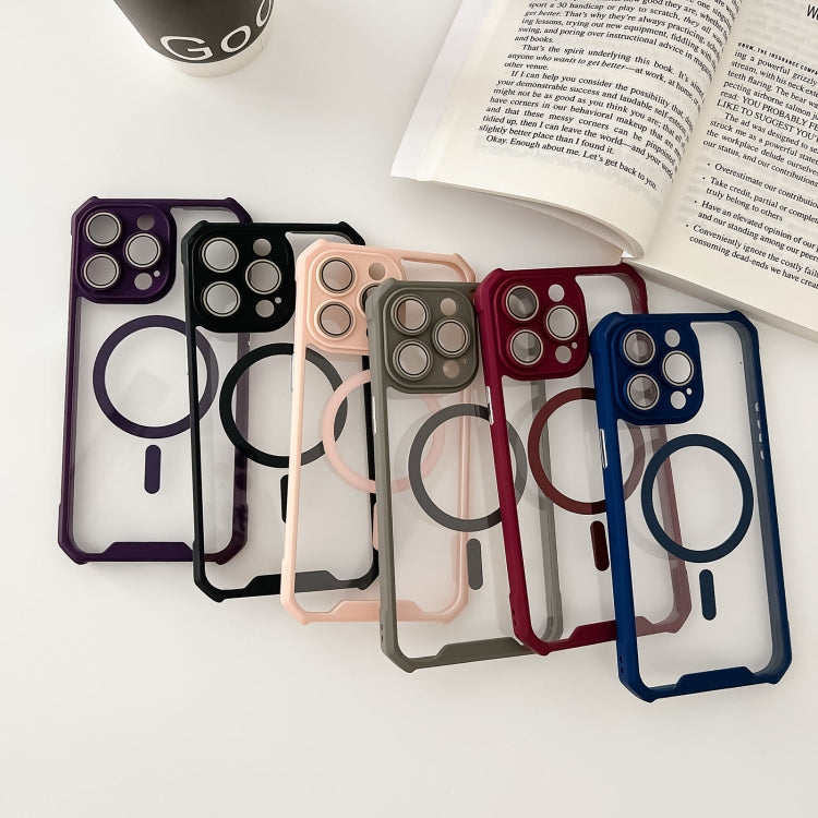 For iPhone 13 Pro Colorful Two-Color Lens Film MagSafe Magnetic Horn Acrylic+TPU Case(Blue) - iPhone 13 Pro Cases by buy2fix | Online Shopping UK | buy2fix