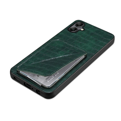 For Samsung Galaxy A53 5G Denior Imitation Crocodile Leather Back Phone Case with Holder(Green) - Galaxy Phone Cases by Denior | Online Shopping UK | buy2fix