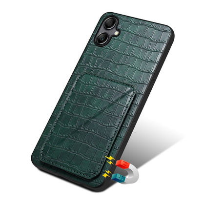 For Samsung Galaxy A53 5G Denior Imitation Crocodile Leather Back Phone Case with Holder(Green) - Galaxy Phone Cases by Denior | Online Shopping UK | buy2fix