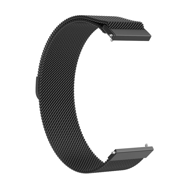 For Huami Amazfit GTS 20mm / Bip U Pro Milanese Magnetic Metal Watch Band(Black) - Watch Bands by buy2fix | Online Shopping UK | buy2fix