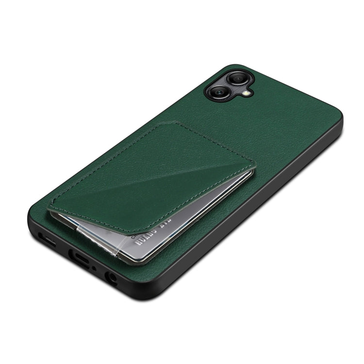 For Samsung Galaxy S23 FE 5G Denior Imitation Calf Leather Back Phone Case with Holder(Green) - Galaxy S23 FE 5G Cases by Denior | Online Shopping UK | buy2fix