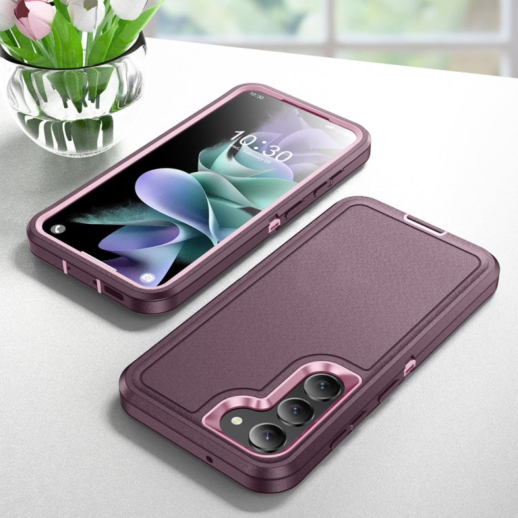 For Samsung Galaxy S24 5G Life Waterproof Rugged Phone Case(Purple + Pink) - Galaxy S24 5G Cases by buy2fix | Online Shopping UK | buy2fix