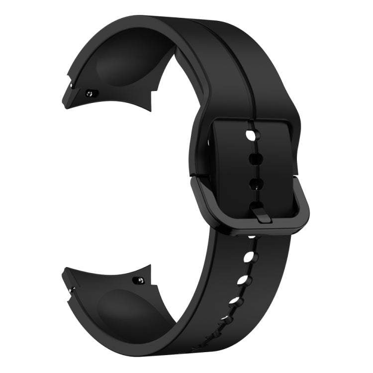 For Samsung Galaxy Watch 6 / 6 Classic Colorful Buckle Silicone Watch Band(Black) - Watch Bands by buy2fix | Online Shopping UK | buy2fix