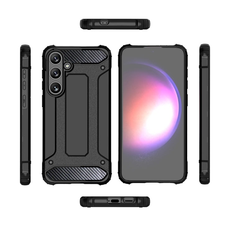 For Samsung Galaxy S25 Ultra 5G Magic Armor TPU Hybrid PC Phone Case(Black) - Galaxy S25 Ultra 5G Cases by buy2fix | Online Shopping UK | buy2fix