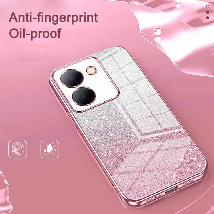 For vivo X100 Pro Gradient Glitter Powder Electroplated Phone Case(Purple) - X100 Pro Cases by imak | Online Shopping UK | buy2fix