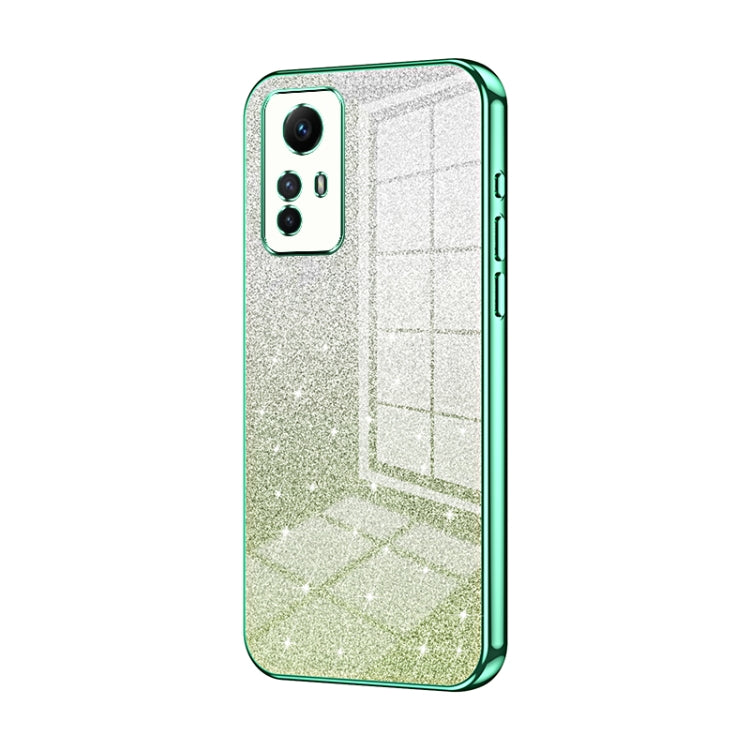 For Xiaomi Redmi Note 12S Gradient Glitter Powder Electroplated Phone Case(Green) - Xiaomi Cases by buy2fix | Online Shopping UK | buy2fix