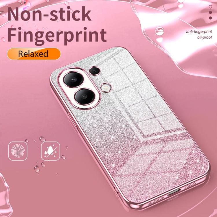 For Xiaomi Redmi Note 13 Pro+ Gradient Glitter Powder Electroplated Phone Case(Green) - Note 13 Pro+ Cases by buy2fix | Online Shopping UK | buy2fix