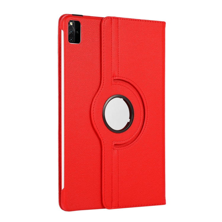 For Lenovo Tab M11 / Xiaoxin Pad 11 2024 360 Degree Rotation Litchi Texture Leather Tablet Case(Red) - Lenovo by buy2fix | Online Shopping UK | buy2fix